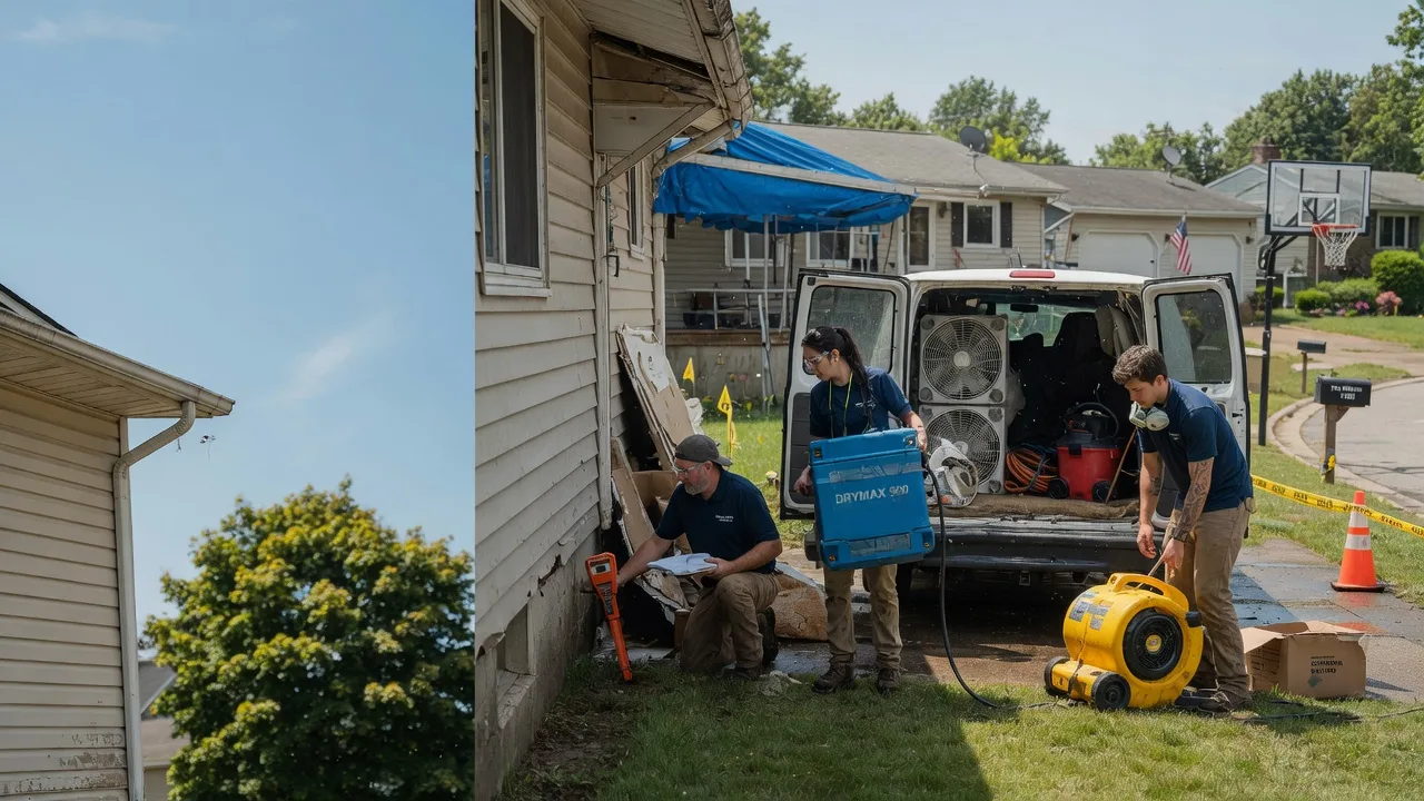 Ceiling Leak Cleanup in Peckville, PA near me